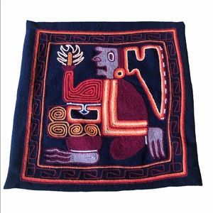 Stitched native art looking pillow case